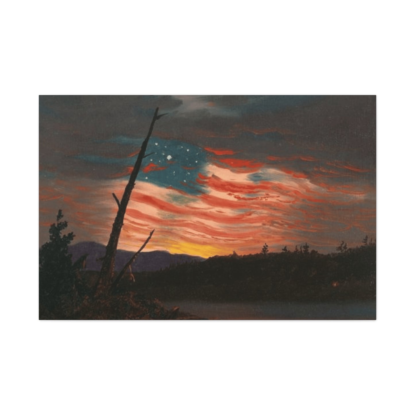 American Flag in Sky Wall Art & Canvas Prints