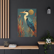 Modernist Heron Marsh Composition Wall Art & Canvas Print