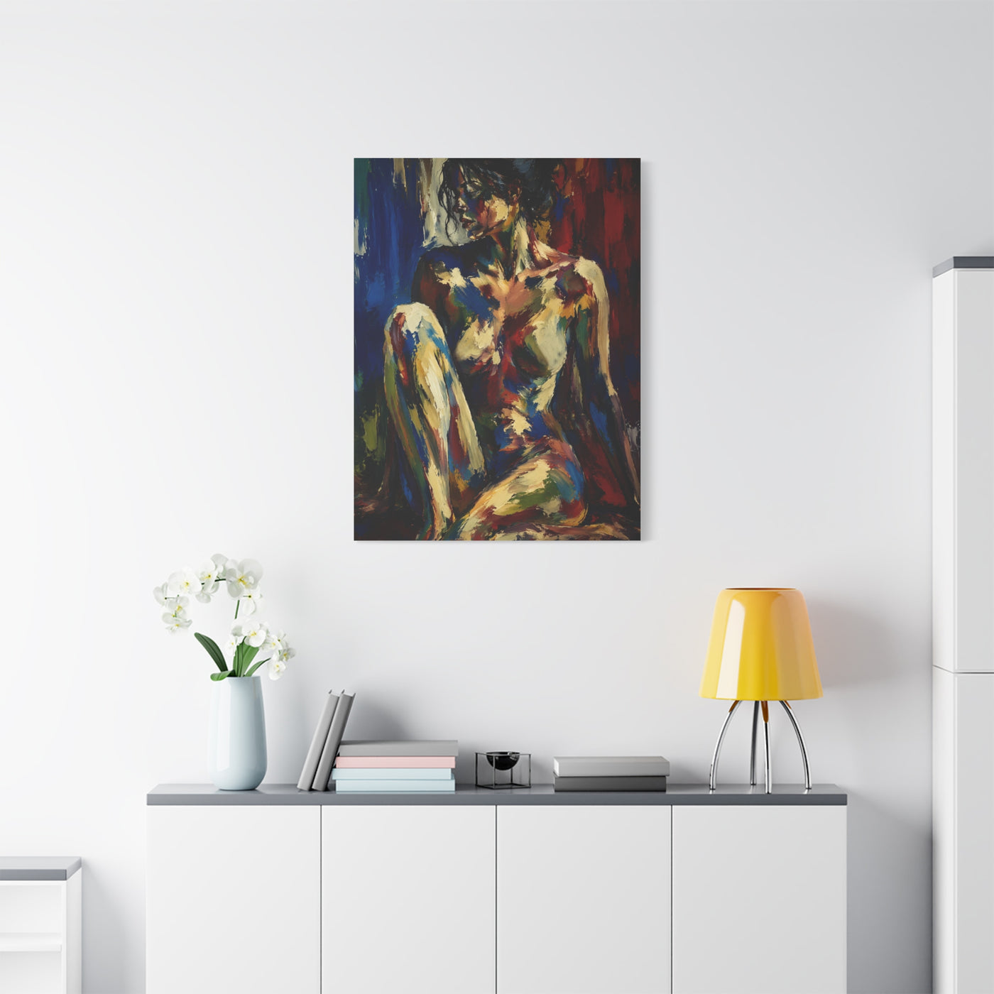 Expressionist Nude Color Field Wall Art & Canvas Print