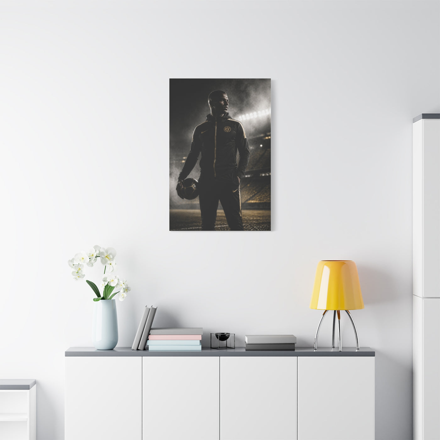 Athlete Stadium Editorial Portrait Wall Art & Canvas Print