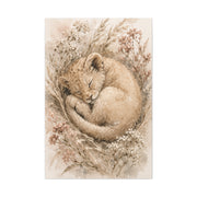 Sleeping Lion Cub Soft Neutral Wall Art & Canvas Print