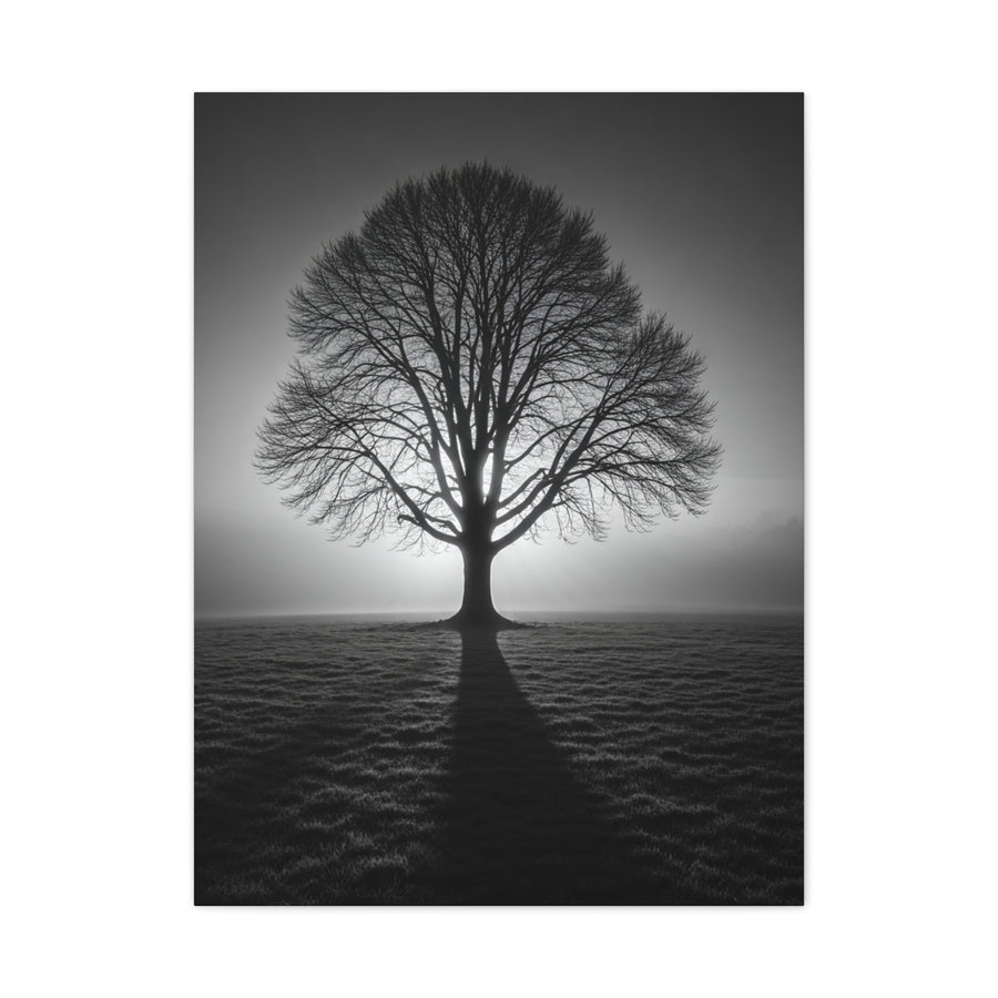 Lone Tree Silhouette Dawn Wall Art & Canvas Prints
