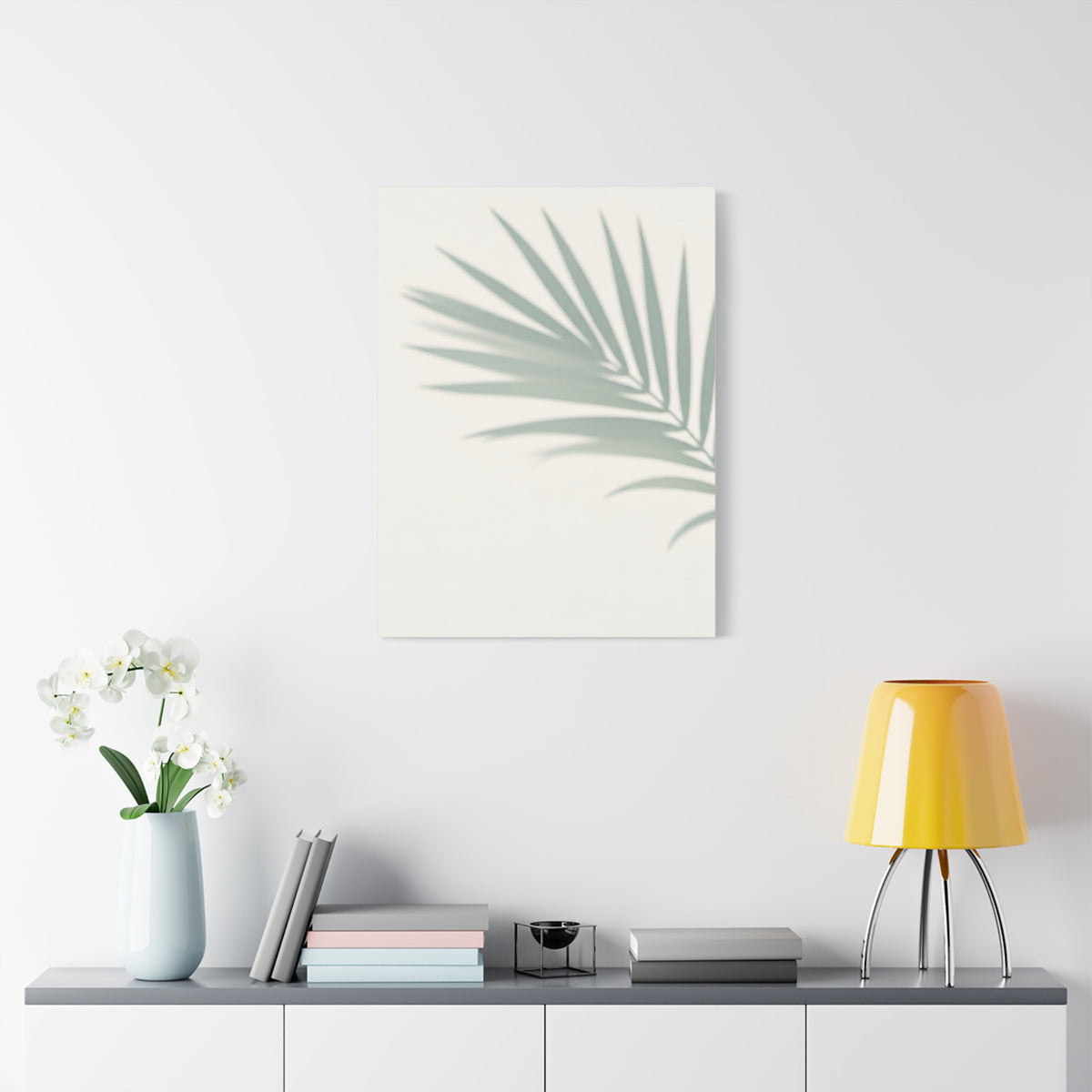 Soft Palm Frond Shadow Minimal Wall Art & Canvas Prints