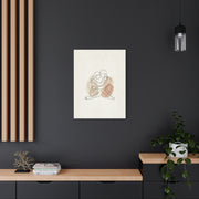 Minimal Line Art Intimate Embrace Wall Art & Canvas Print