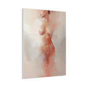 Blush Veil Figure Abstraction Wall Art & Canvas Print