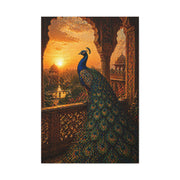 Mughal Palace Sunset Peacock Wall Art & Canvas Print