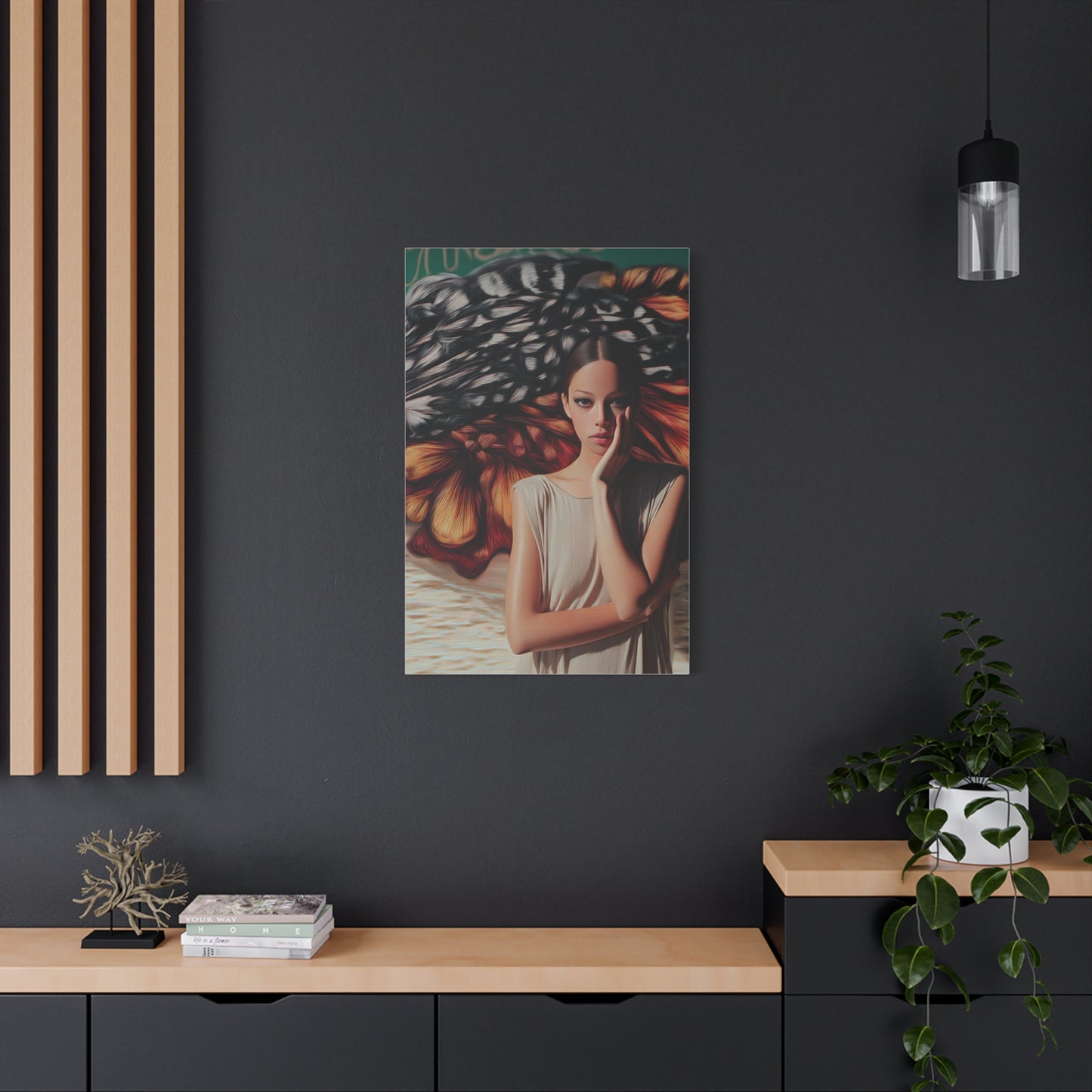 Abstract Butterfly Portrait Contemporary Wall Art & Canvas Print
