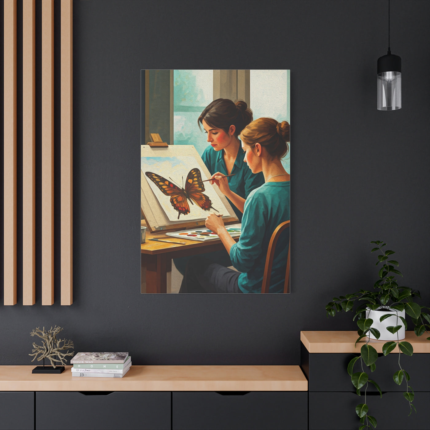 Artistic Butterfly Painting Studio Wall Art & Canvas Prints