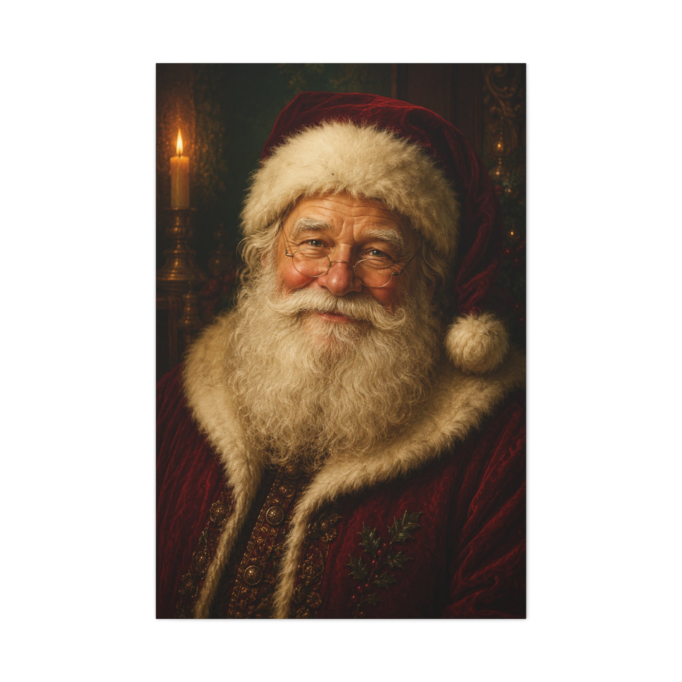 Grand Heirloom Santa Portrait Wall Art & Canvas Print