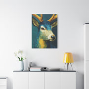 Modern Expressionist Deer Portrait Wall Art & Canvas Print
