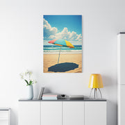 Summer Umbrella by the Shore Wall Art & Canvas Prints
