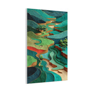Sculpted Golf Terrain Abstract Wall Art & Canvas Print