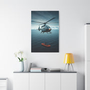 Arctic Rescue Helicopter Scene Wall Art & Canvas Print