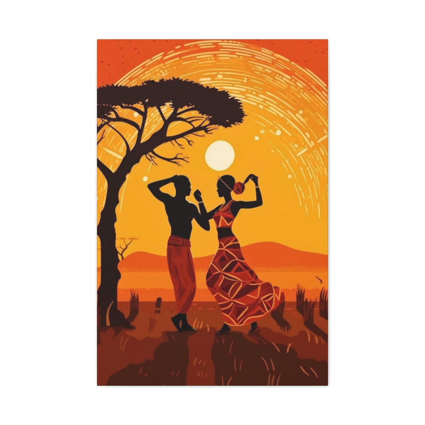 African Couple Wall Art & Canvas Prints