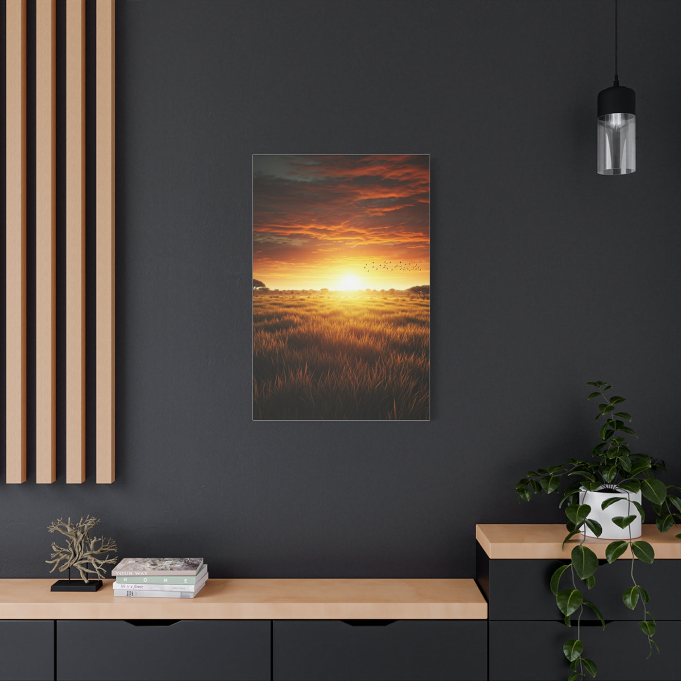 Sunrise Over Wild Grasslands Wall Art & Canvas Prints