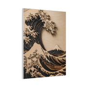 Layered Wood Great Wave Relief Wall Art & Canvas Print