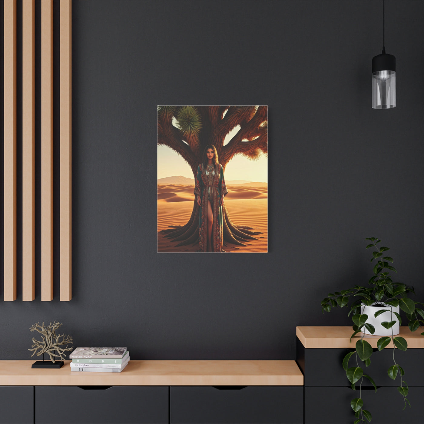 Desert Muse Beneath the Sacred Tree – Wall Art & Canvas Prints