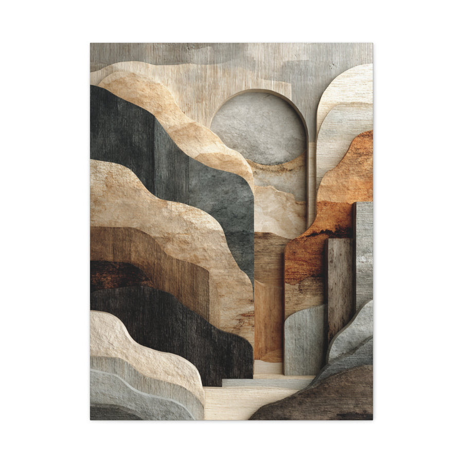 Organic Neutral Abstract Landscape Wall Art & Canvas Print