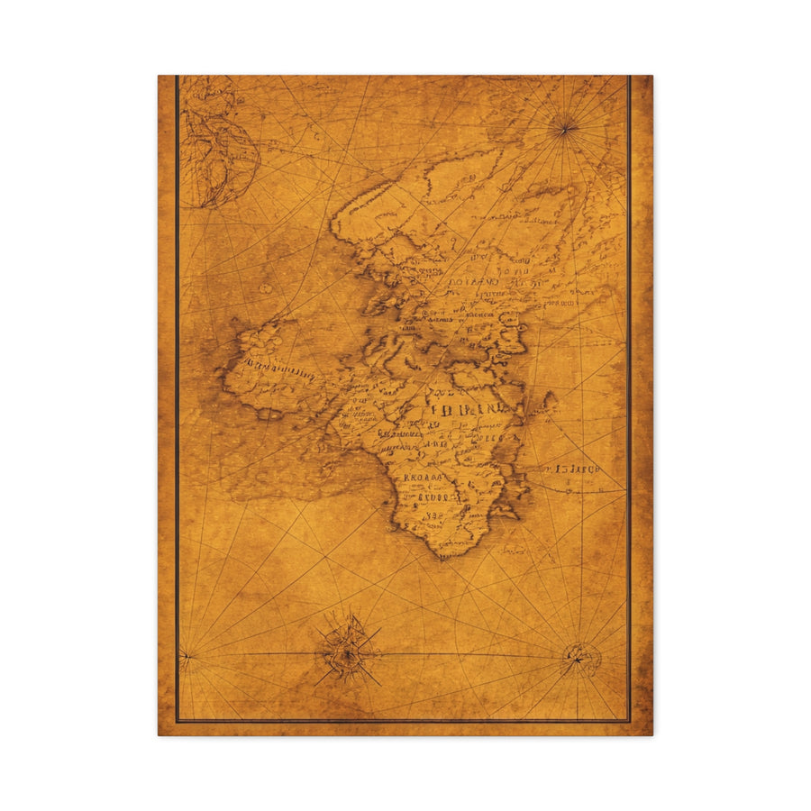 Vintage Africa Continent Map Wall Art & Canvas Prints
