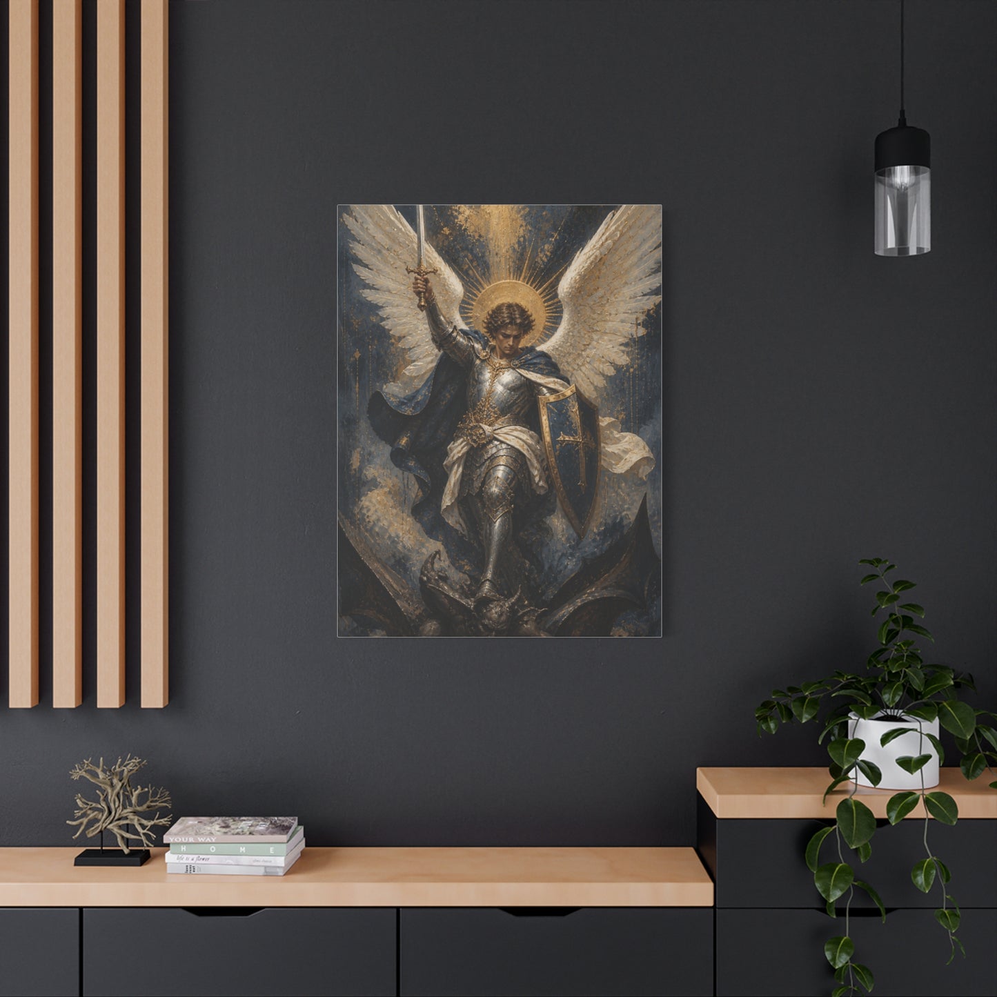 St. Michael Triumph Over Darkness Wall Art & Canvas Print