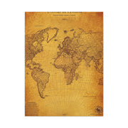 Antique Oval World Atlas Map Wall Art & Canvas Prints