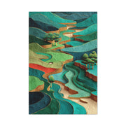 Sculpted Golf Terrain Abstract Wall Art & Canvas Print