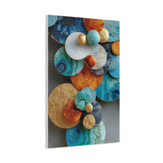 Overlapping Multicolor Metal Circles Wall Art & Canvas Print