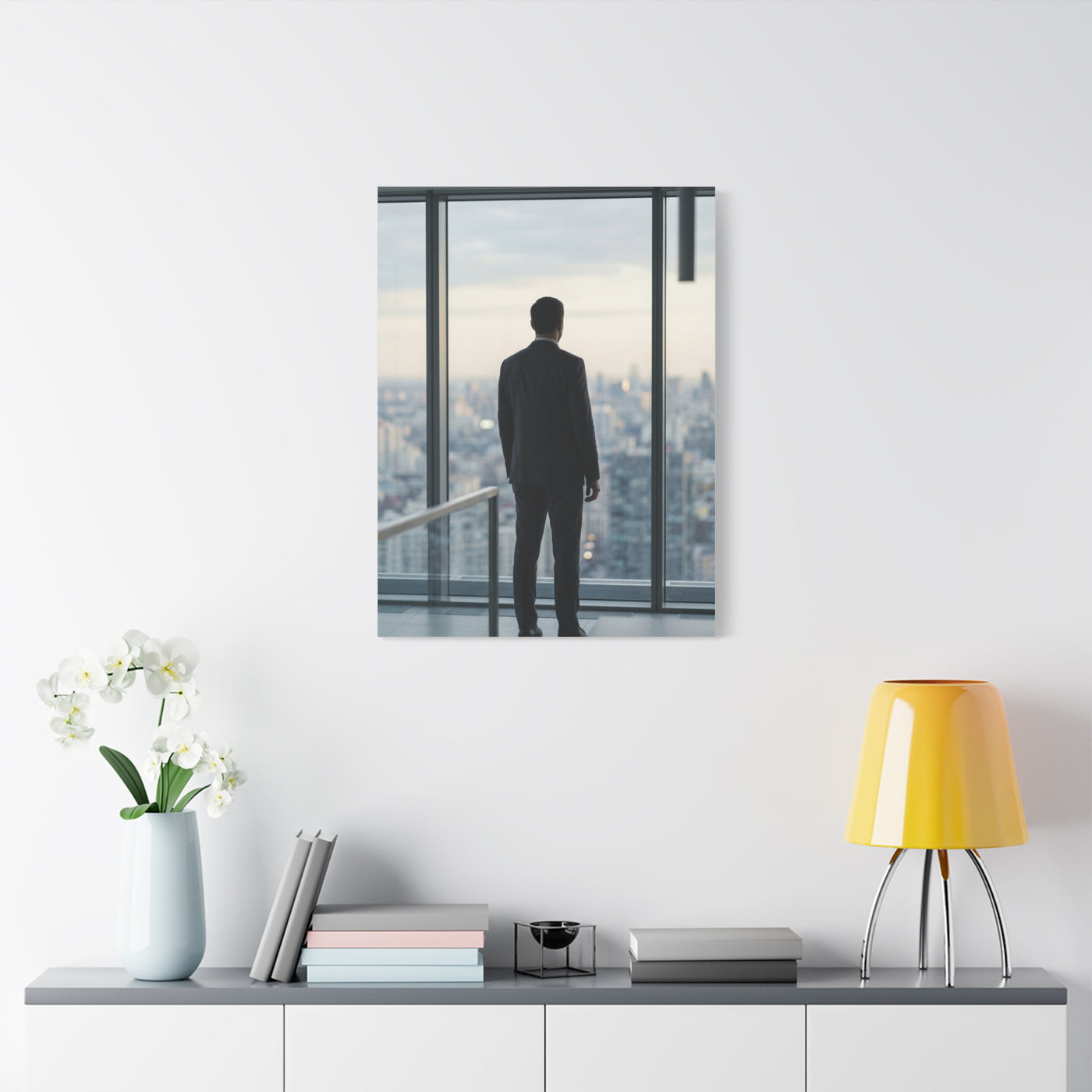 Leadership Reflection Skyline Scene Wall Art & Canvas Print