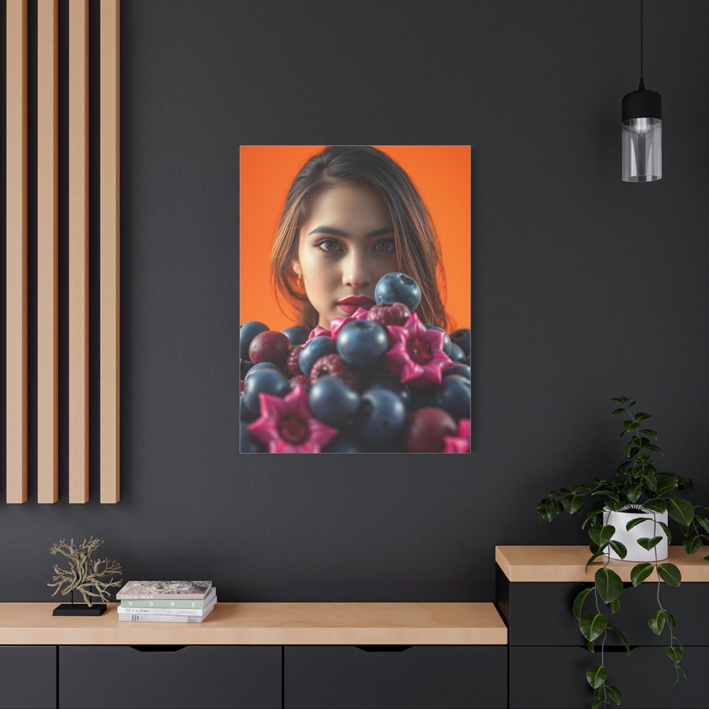Vision Blush and Blueberry Art Art Wall Art & Canvas Print