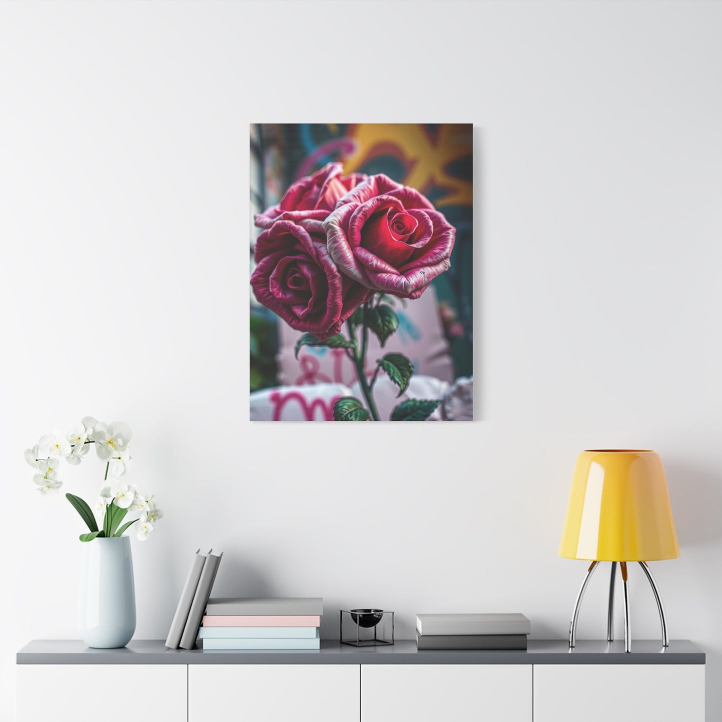 Graffiti Roses Art Premium Canvas 18 Wall Art & Canvas Print
