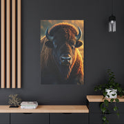 Warm Copper-Toned American Bison Portrait Wall Art & Canvas Print