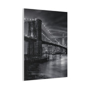 Brooklyn Bridge Night Panorama Wall Art & Canvas Print