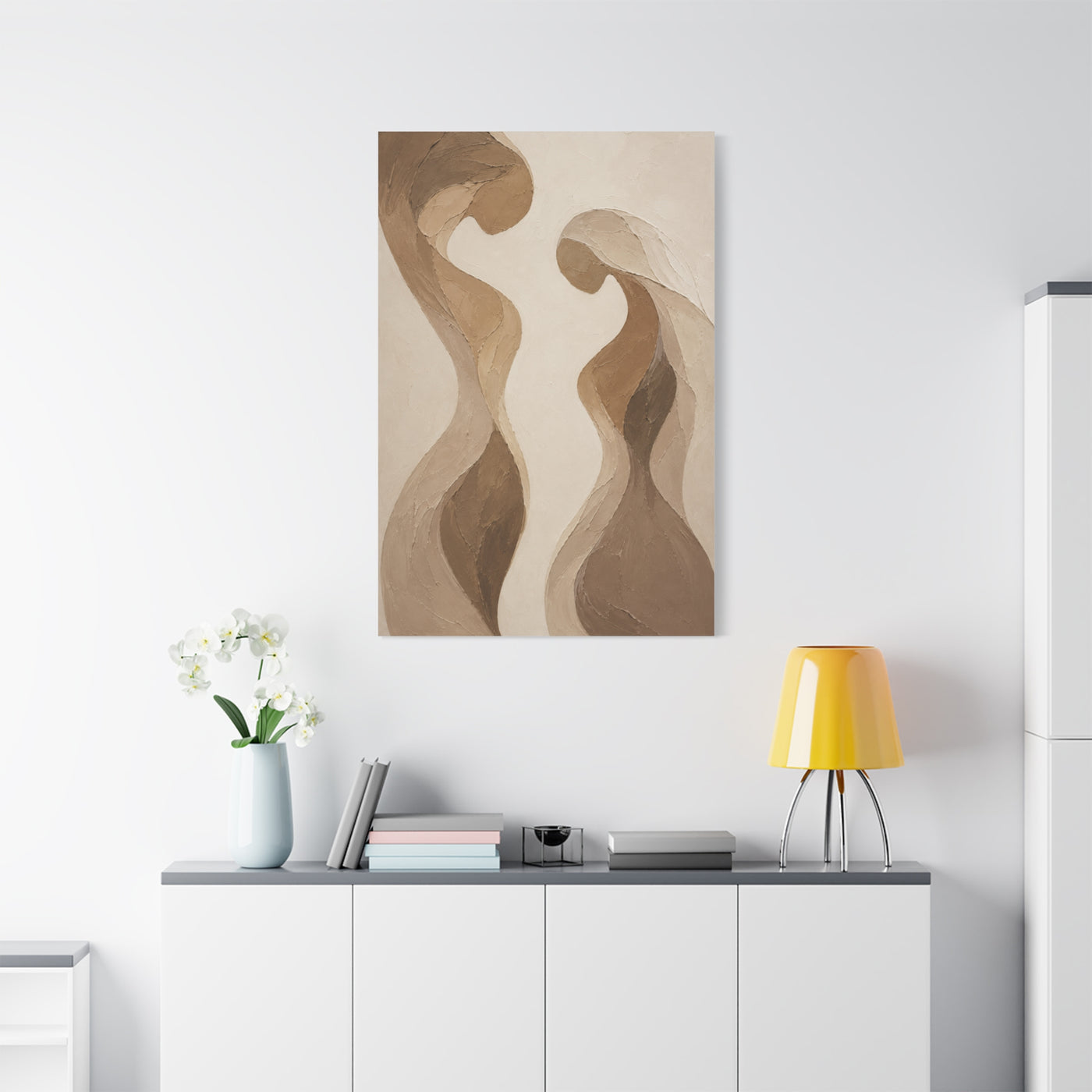 Abstract Earth Tone Lovers Flow Wall Art & Canvas Print