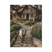 Farmhouse Garden Path with Goat Wall Art & Canvas Print