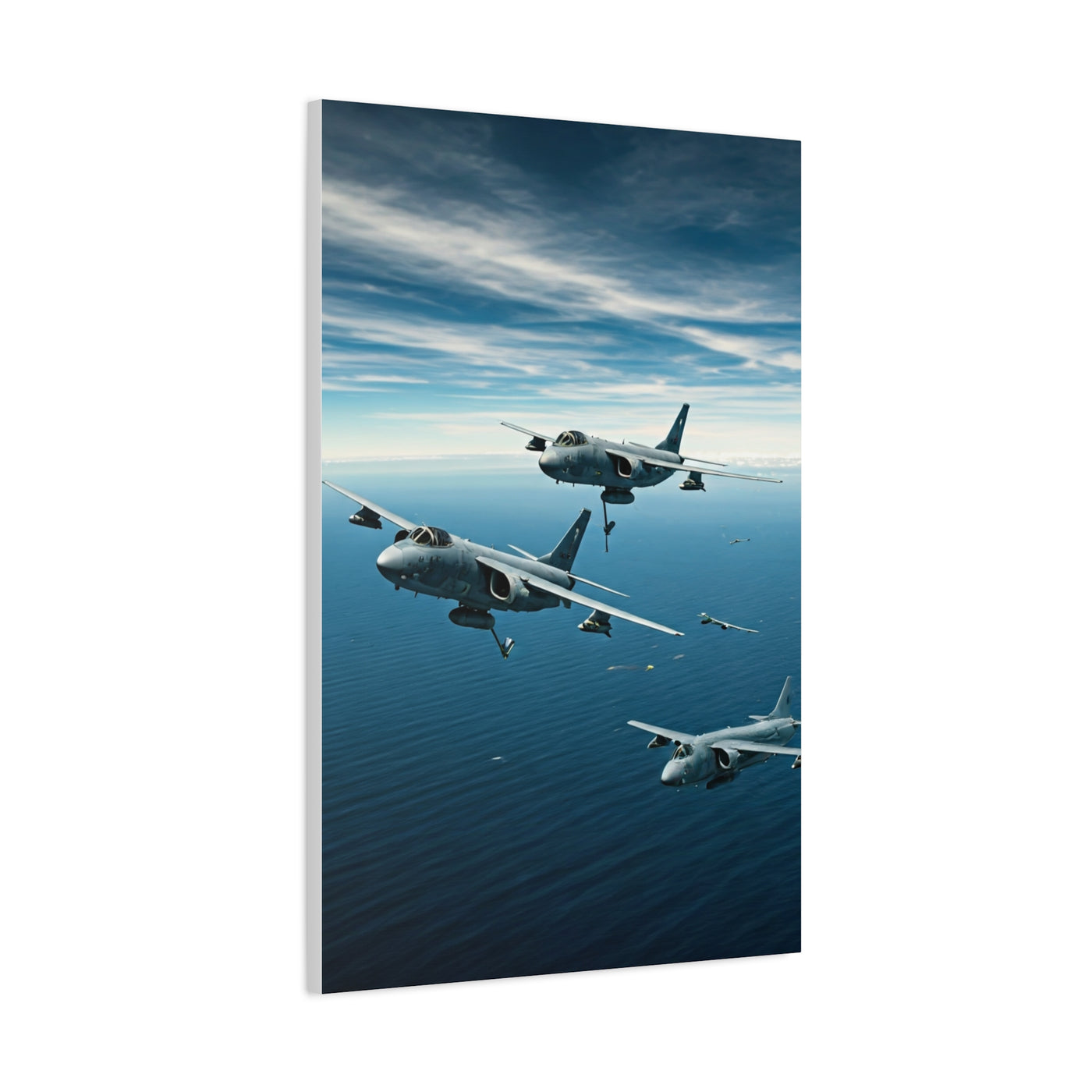Squadron Formation Over Ocean Sky Wall Art & Canvas Prints