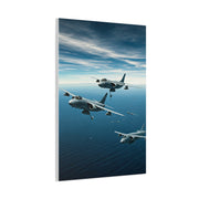 Squadron Formation Over Ocean Sky Wall Art & Canvas Prints