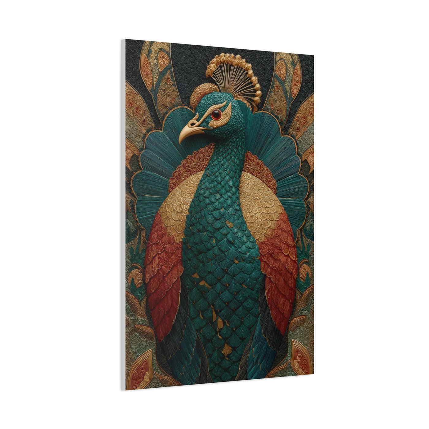 Regal Peacock Ornamental Wall Art & Canvas Print