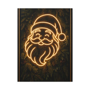 Amber Neon Santa Botanical Wall Art & Canvas Print