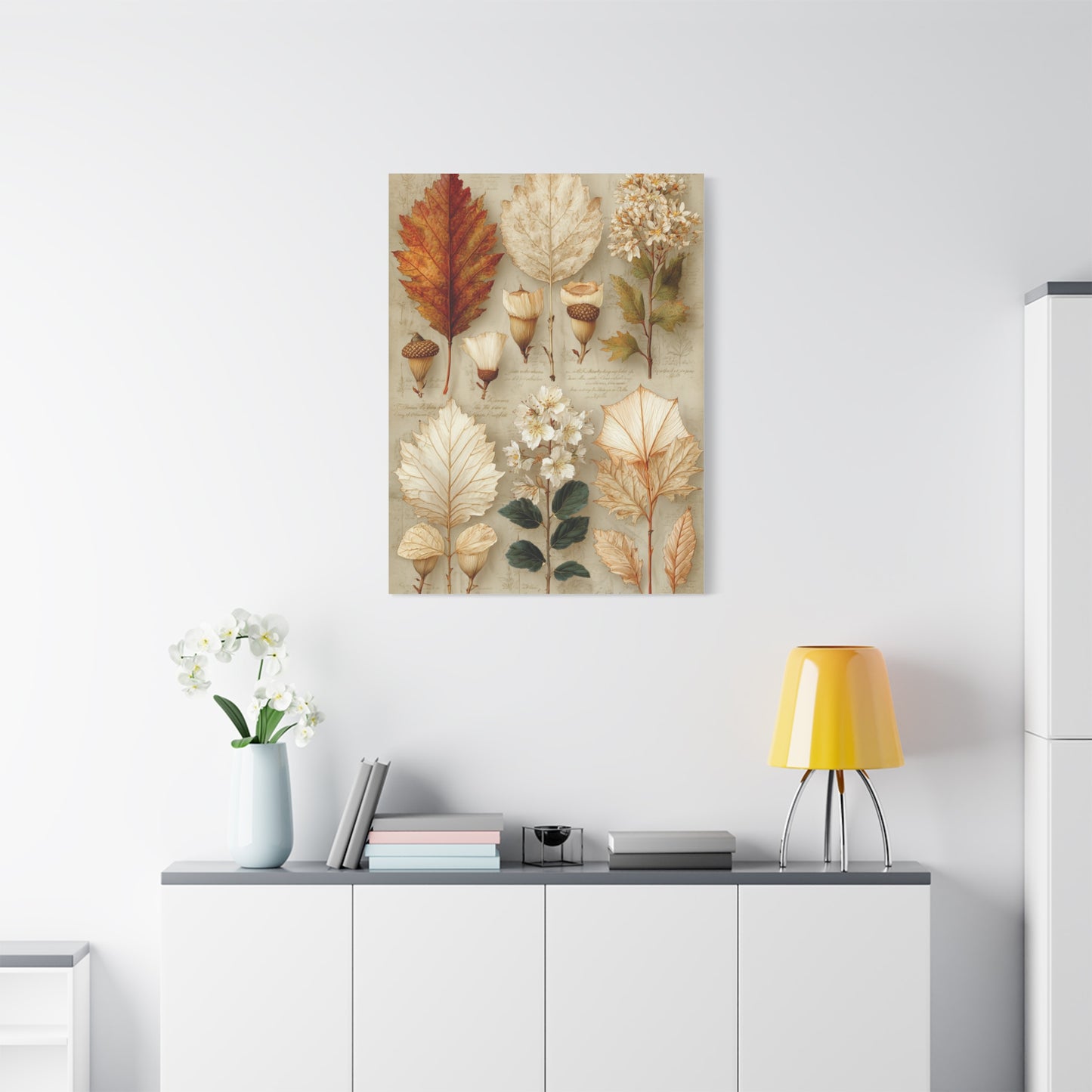 Vintage Autumn Botanical Leaf Study Wall Art & Canvas Print