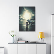 Lone Pilot and Aircraft Reflection Wall Art & Canvas Prints