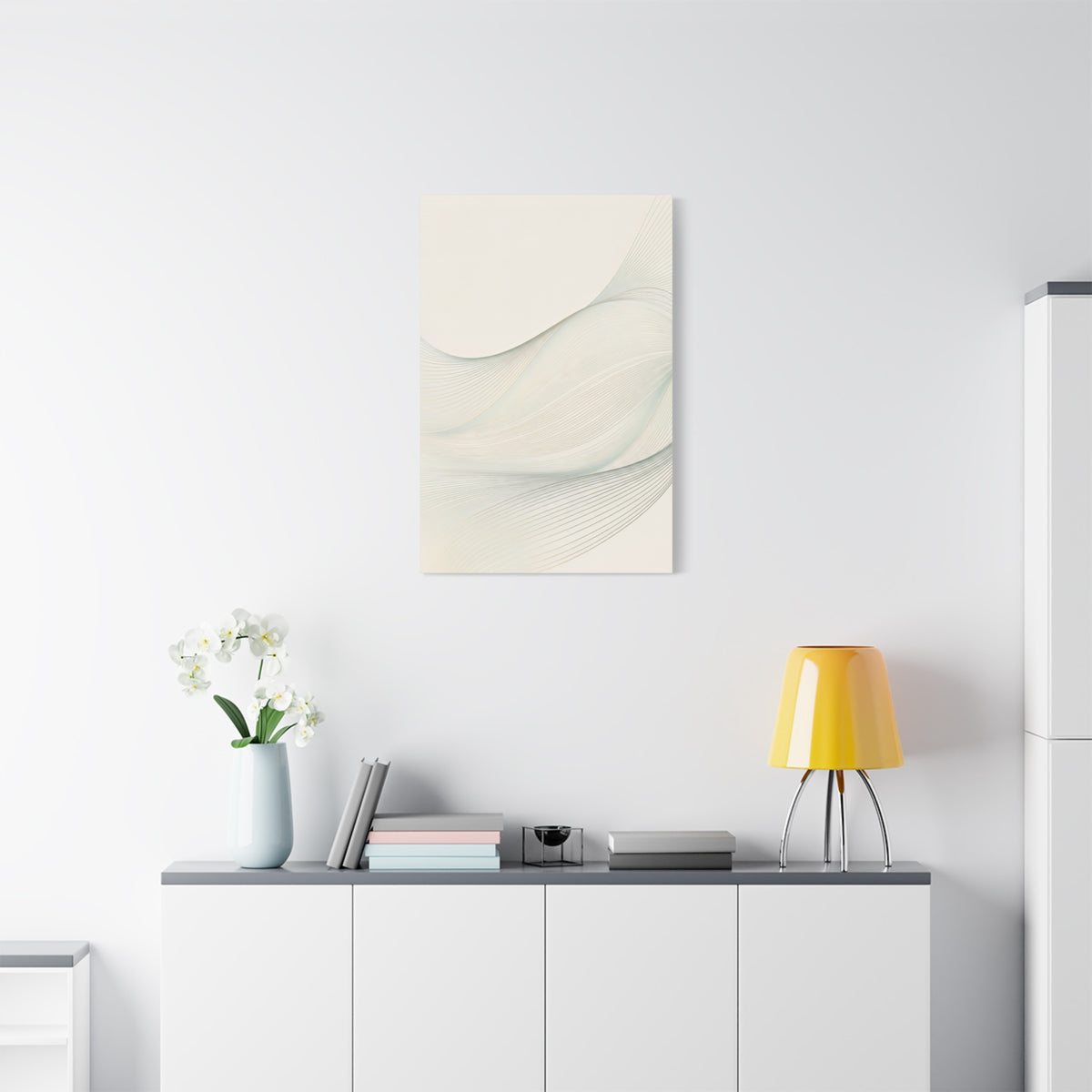 Soft Ivory Flow Texture Wall Art & Canvas Prints