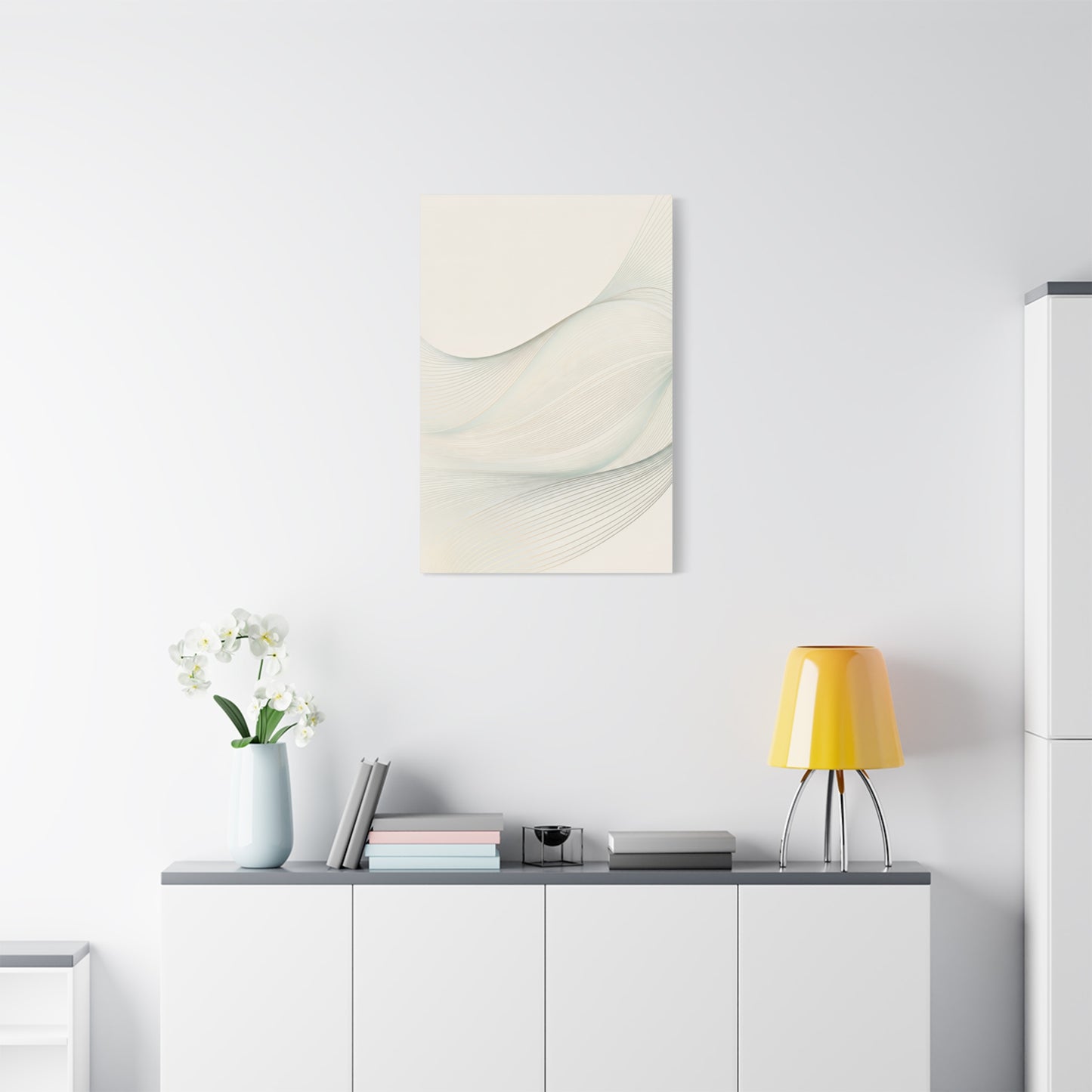Soft Ivory Flow Texture Wall Art & Canvas Prints