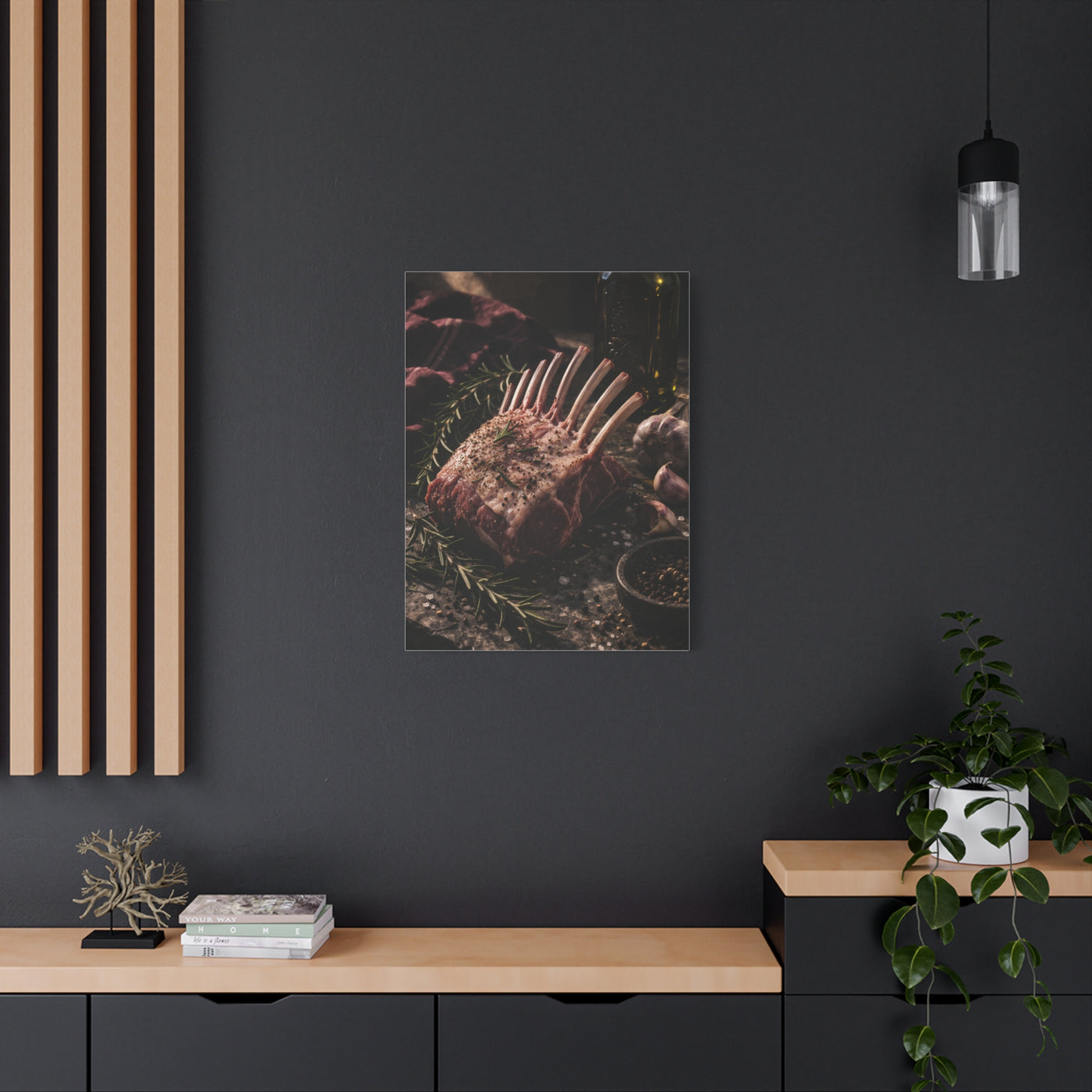 Frenched Rack of Lamb Rustic Prep Wall Art & Canvas Print