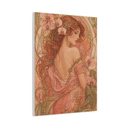 Art Nouveau Pink Muse Portrait Wall Art & Canvas Print