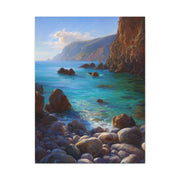Quiet Turquoise Coastal Cove Wall Art & Canvas Print