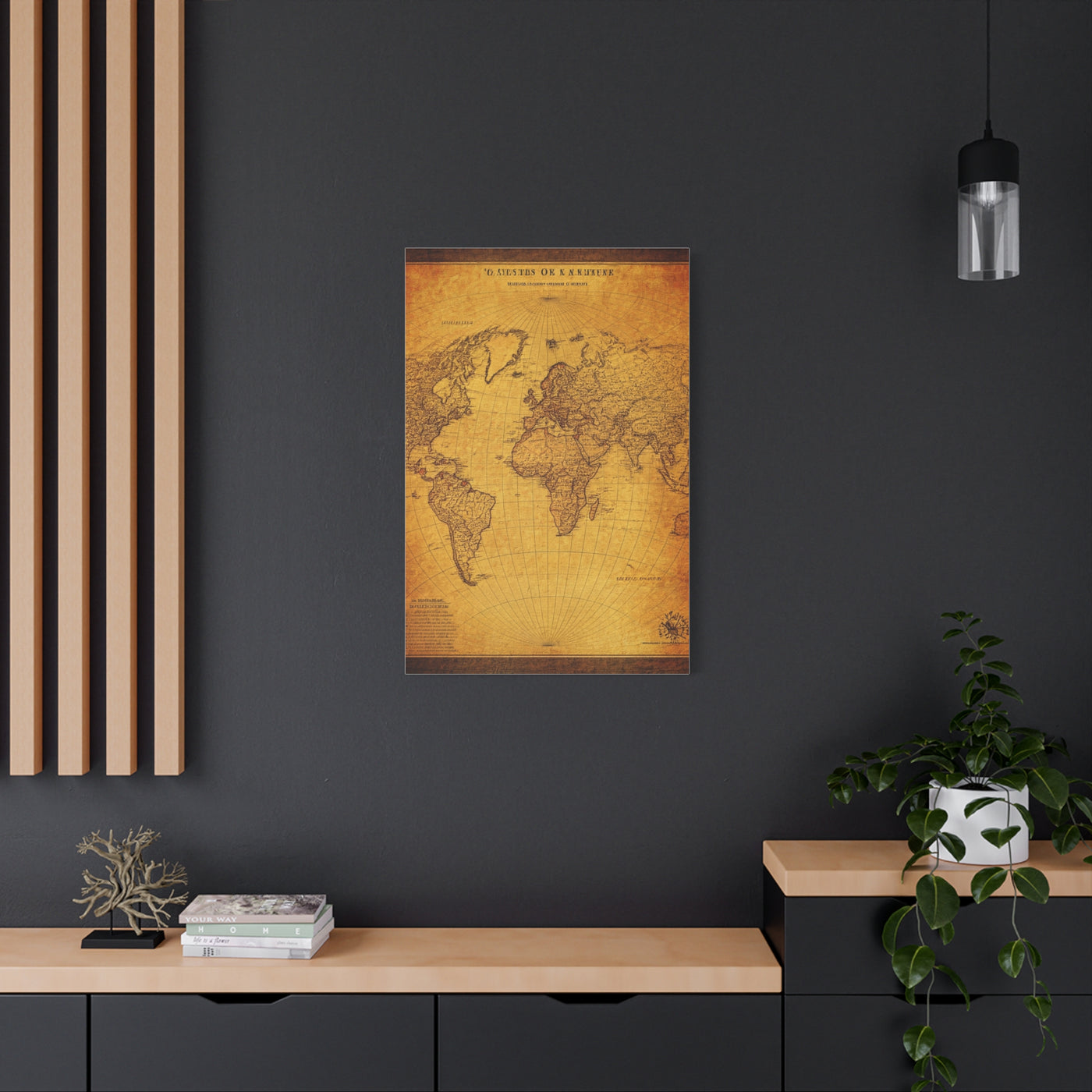 Antique Oval World Atlas Map Wall Art & Canvas Prints