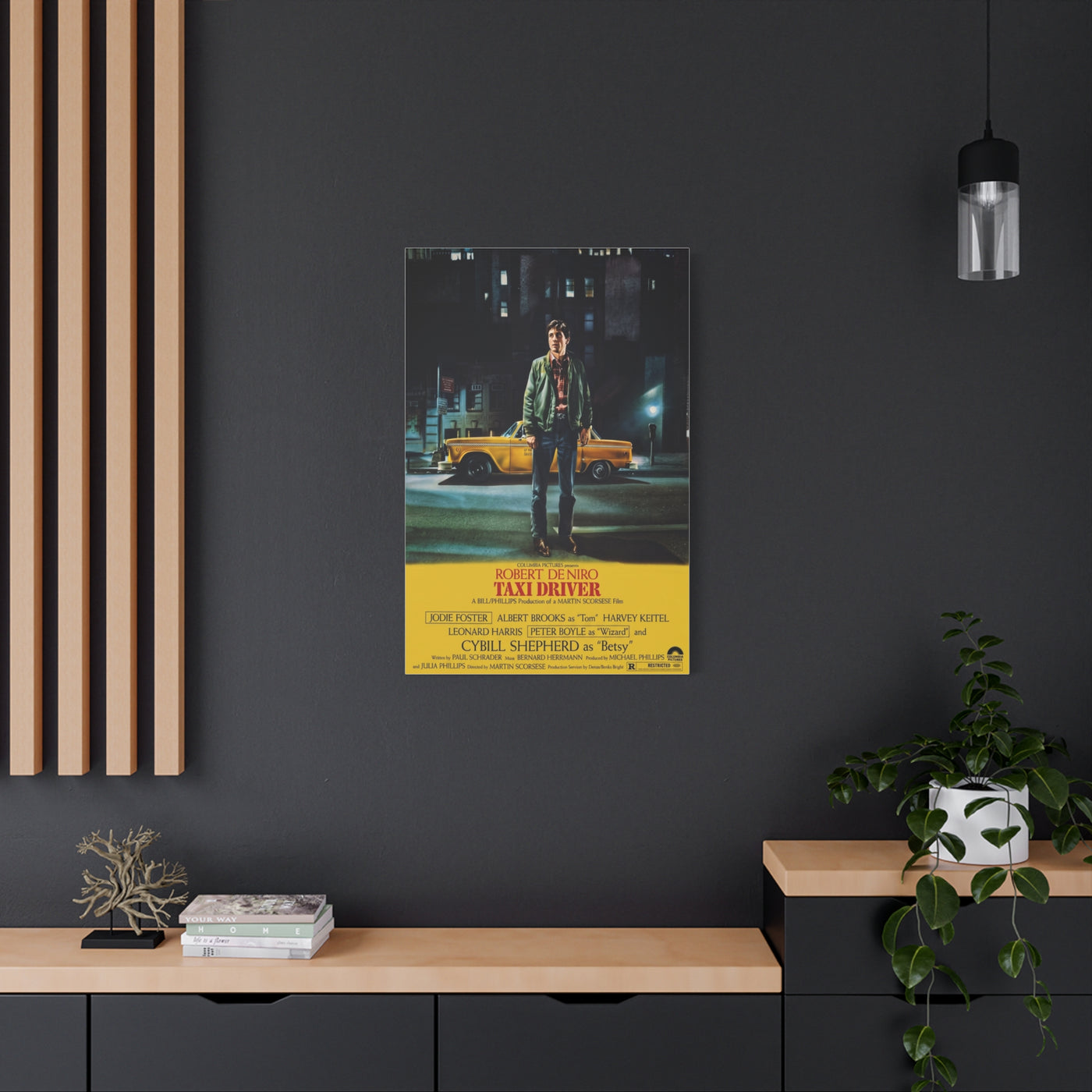 Taxi Driver 1976 Movie Poster Wall Art & Canvas Print
