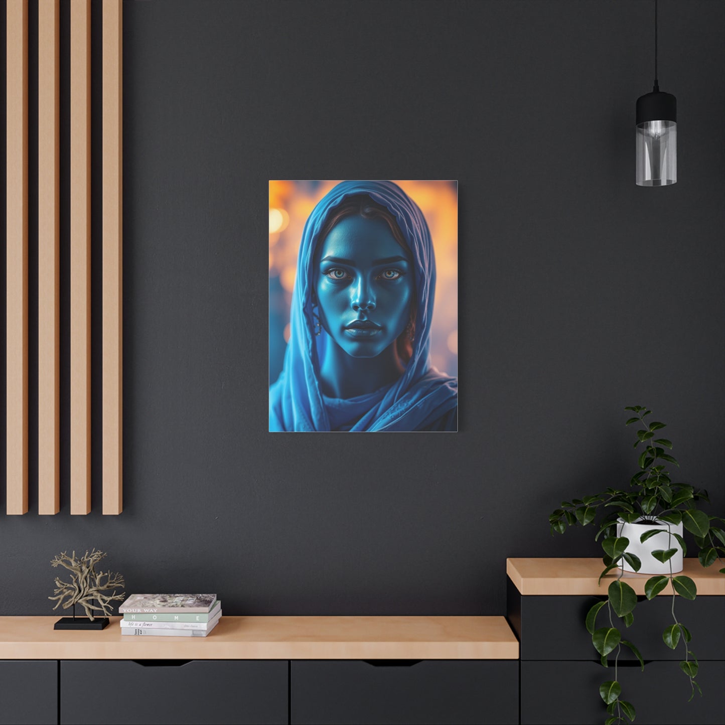 Celestial Azure Composition Wall Art & Canvas Print