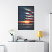 Stars and Stripes Dawn Reflection Wall Art & Canvas Prints