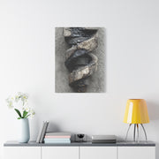Weathered Spiral Stone Sculpture Wall Art & Canvas Print